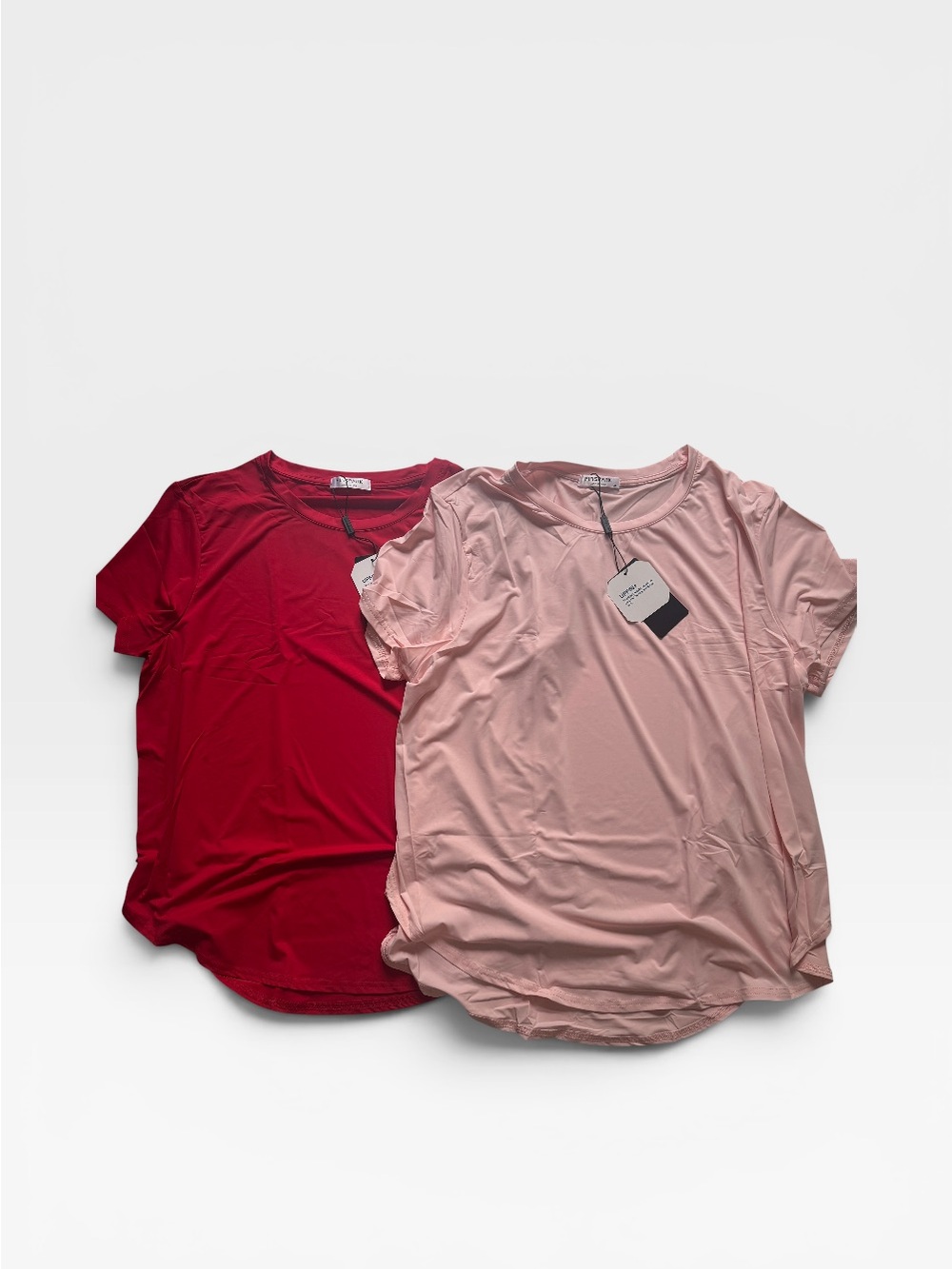 NWT Everyday Short Sleeve Tee - Blush Pink and Red UPF 50+ L/XL Pinspark